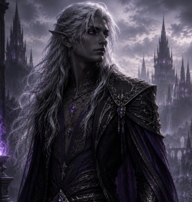 Dark Elf Adventurer's Journal cover featuring a mysterious dark elf design