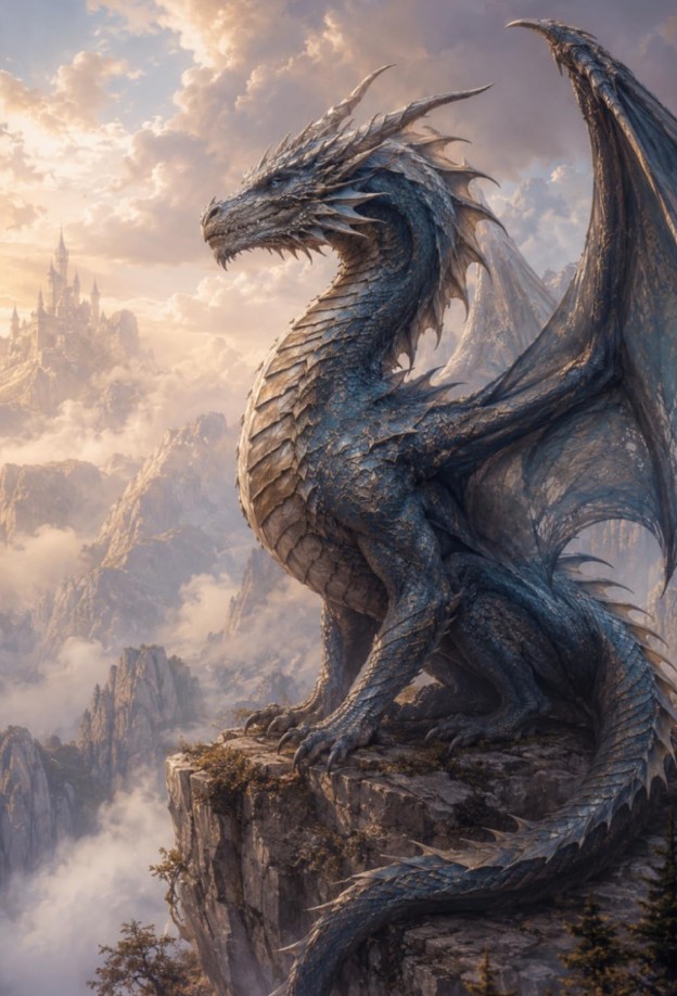 Epic Fantasy Dragon Journal cover featuring a legendary dragon design