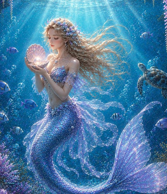 Enchanted Mermaid Journal cover featuring a shimmering mermaid design